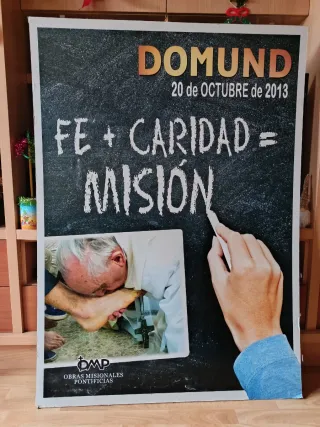Gran Cartel Domund 2013 Papa Francisco 140x100cm