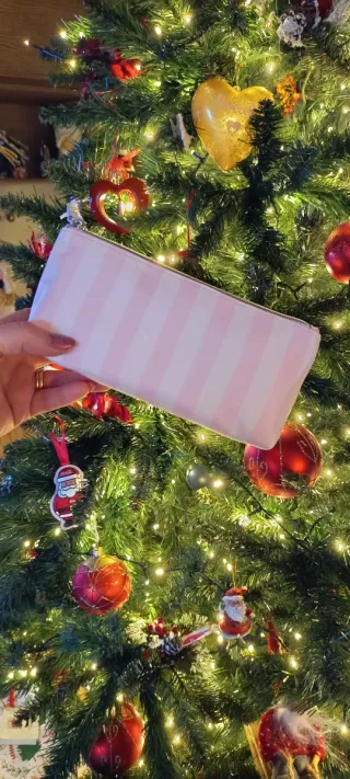 Iconikpink trousse a righe rosa