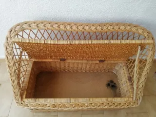 Baúl infantil de mimbre con tapa