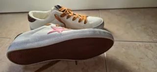 Zapatillas Milano Blancas con Estrella Rosa