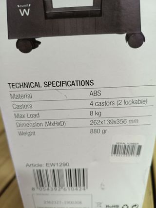 SOPORTE CON RUEDAS PARA ORDENADOR TORRE