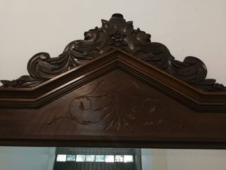 Mueble recibidor antiguo madera y metal