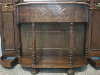 Mueble recibidor antiguo madera y metal