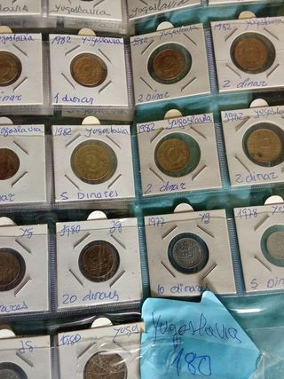 Colección de monedas de Yugoslavia