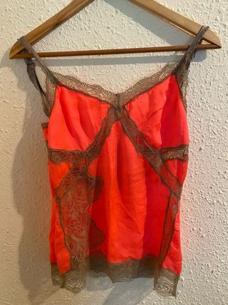 Top lencero HIGHLY PREPPY naranja/rosa