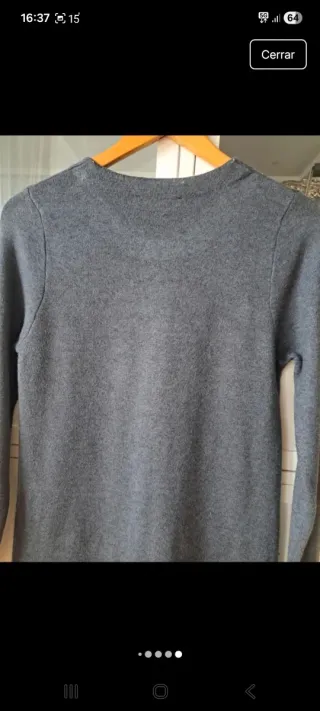 Vestido de punto gris Zara Talla única