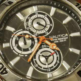 Orologio Nautica Uomo Nero/Argento