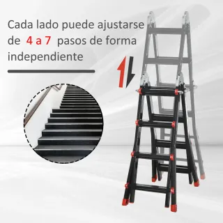 Escalera Telescópica Aluminio 4m