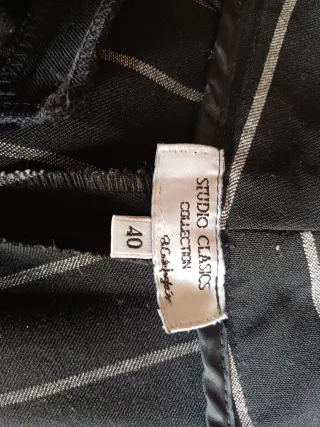 Pantalón rayas blanco y negro