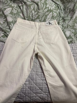Pantalón Blanco Calvin Klein Mujer