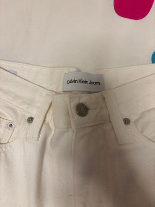 Pantalón Blanco Calvin Klein Mujer