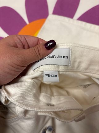 Pantalón Blanco Calvin Klein Mujer