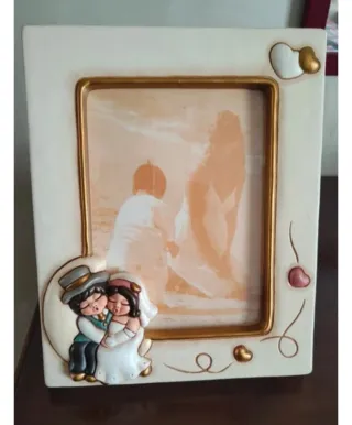 Elegante e Deliziosa cornice portafoto in ceramica