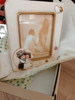 Elegante e Deliziosa cornice portafoto in ceramica