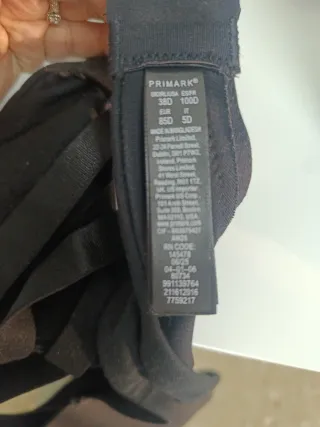 Sujetador Lactancia Primark 85D.