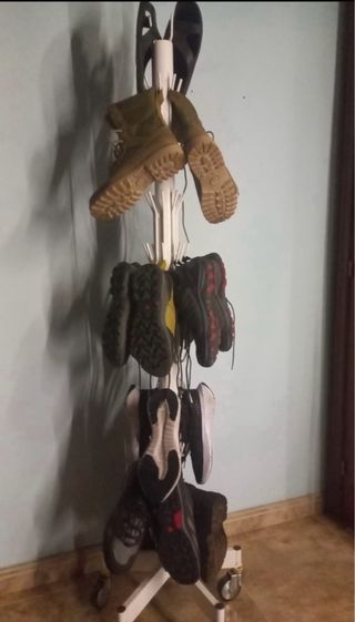 Perchero blanco metal