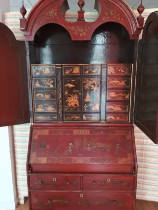 Mueble escritorio secreter lacado chinoiserie