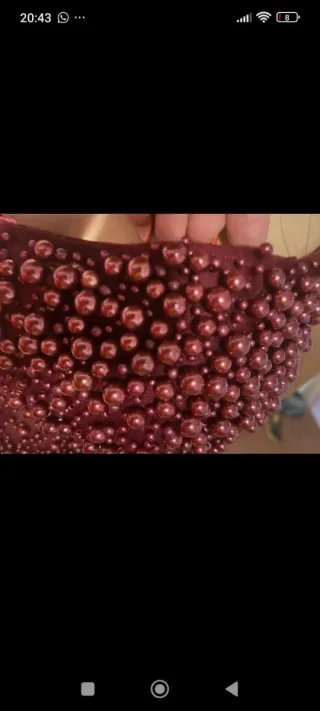 Vestido de fiesta largo perlas