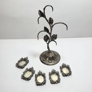 Albero porta foto in argento 925