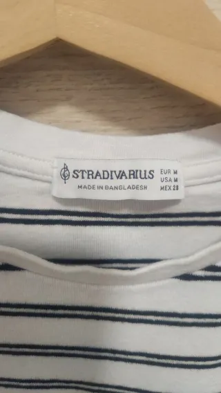 Camiseta Stradivarius Rayas Talla S