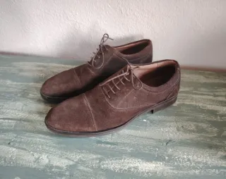 Zapatos de vestir de ante marrón