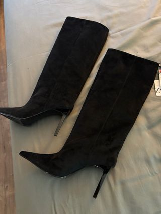 Botas altas ante negro Talla 41