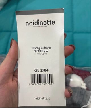 Pigiama donna micropile vestaglia grigio/rosso XXX