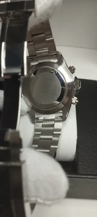 Reloj Seiko Mod Daytona Oyster Negro Azul Celeste