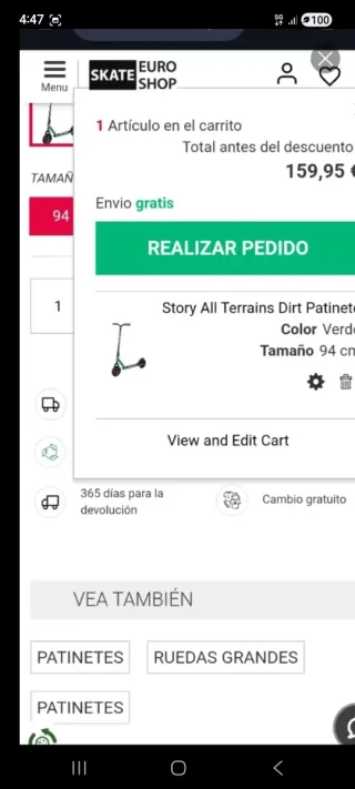 Patinete Story como nuevo