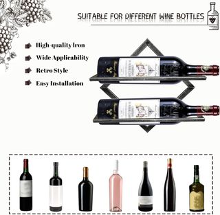 Portabottiglie da vino con decorazione vintage