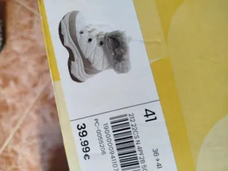 Botas de nieve mujer beige y blanco