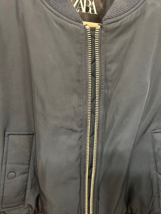 Chaqueta Bomber Azul Zara