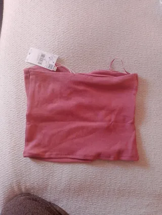 Top palabra de honor Mango rosa