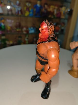 2 figuras bootleg wwf pressing catch años 80