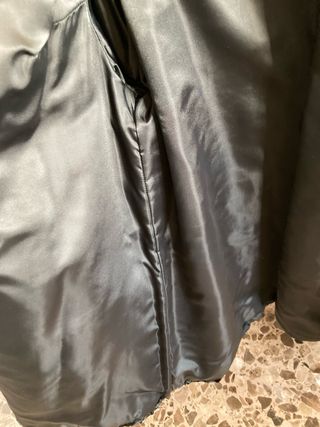 Abrigo de pelo negro mujer