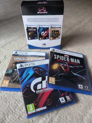 Consola PS5 + Mando + 3 Juegos