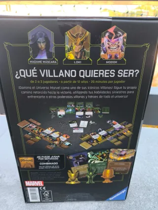 Juego de mesa Marvel Villainous + expansión Loki.