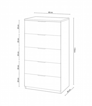 Sinfonier 5 Cajones. Blanco Artik