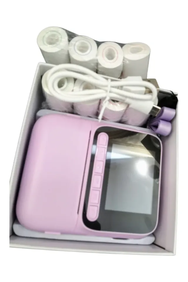 Fotocamera istantanea rosa