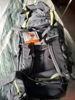 Mochila senderismo 50L +10L gris/verde