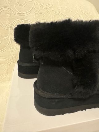 Botas de pelo negras talla 38