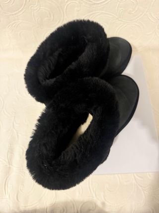 Botas de pelo negras talla 38