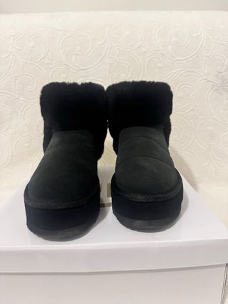 Botas de pelo negras talla 38