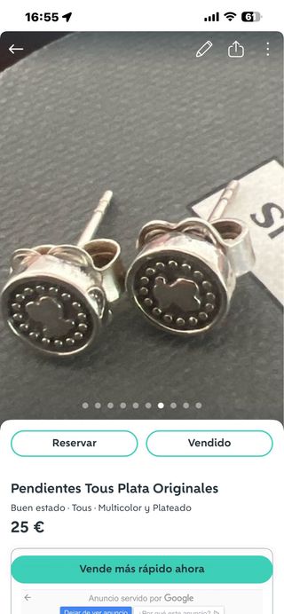 Pendientes Tous Plata Originales