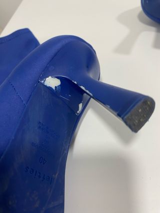 Botines azul marino tacón fino talla 40