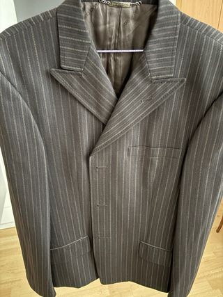 Americana Versace Rayas Marrón Blazer exclusivo.