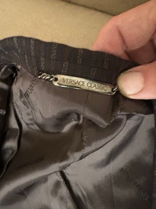 Americana Versace Rayas Marrón Blazer exclusivo.