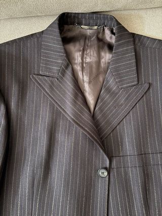 Americana Versace Rayas Marrón Blazer exclusivo.