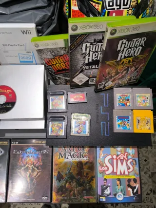 Lote Consolas y Videojuegos PS2, Wii, Xbox 360