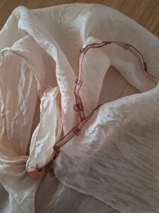 Pañuelo seda natural Popelin Barcelona rosa